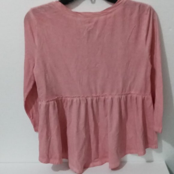 Women Blouse Pink ARIZONA JEAN CO MEDIUM  NWT - Picture 3 of 3